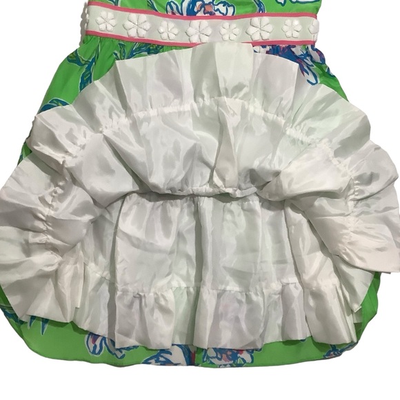 Lilly Pulizer Floral Print Langley Dress Mini Strapless Silk Cotton Blend - Picture 6 of 14